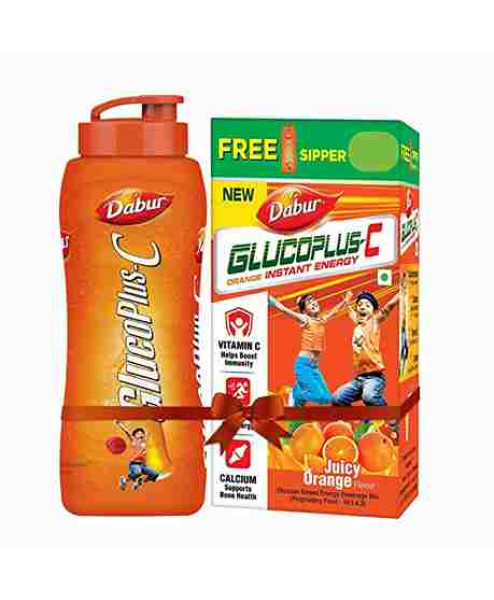 Dabur Gluco Plus C Orange - 1 Kg Free Sipper with pack 